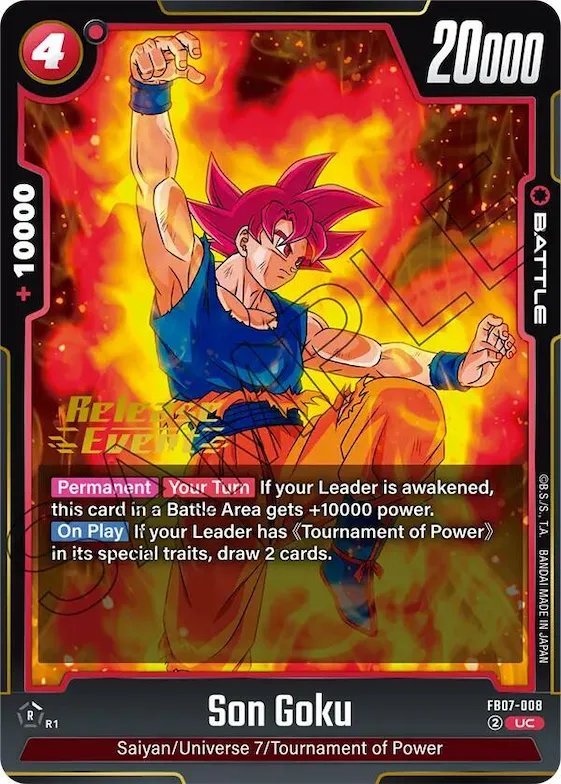 Son Goku - FB07-008 #fb7-008 – Wish For Shenron Release Event Cards