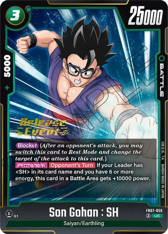 Son Gohan : SH - FB07-056 #fb7-056 – Wish For Shenron Release Event Cards