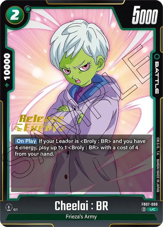 Cheelai : BR #fb7-060 – Wish For Shenron Release Event Cards