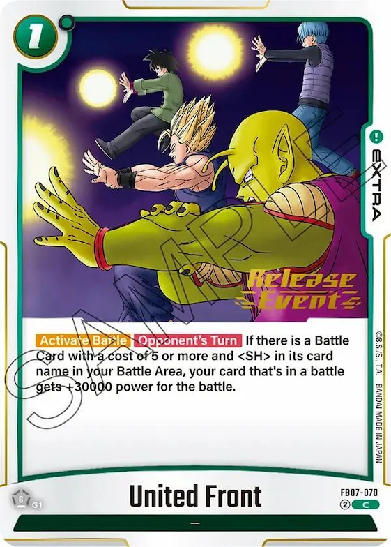 United Front #fb7-070 – Wish For Shenron Release Event Cards