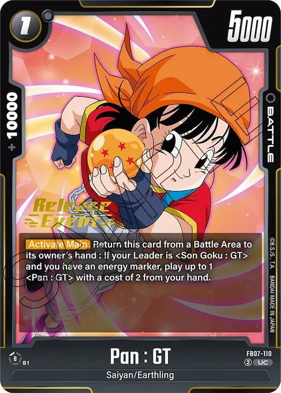 Pan : GT #fb7-110 – Wish For Shenron Release Event Cards