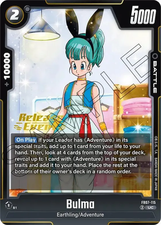 Bulma - FB07-115 #fb7-115 – Wish For Shenron Release Event Cards