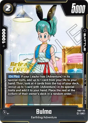 Bulma - FB07-115 #fb7-115 – Wish For Shenron Release Event Cards