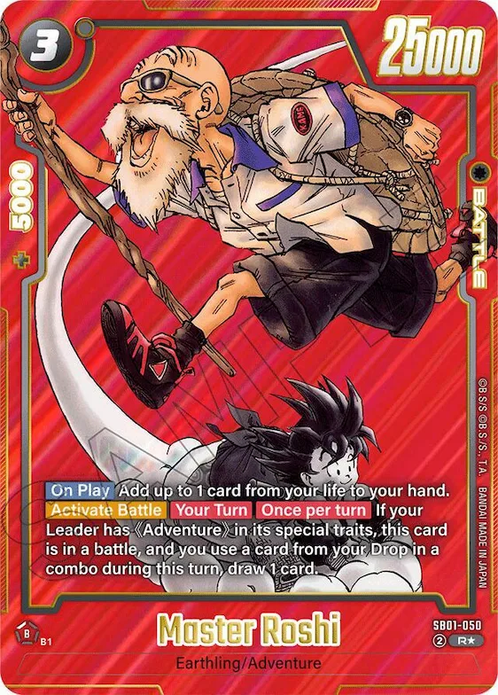 Master Roshi (Alternate Art) #sb1-050 – Manga Booster 01