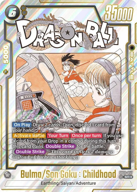 Bulma/Son Goku : Childhood (Alternate Art) #sb1-057 – Manga Booster 01