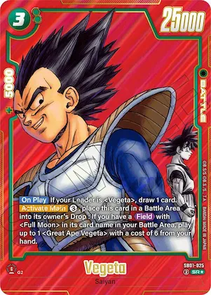 Vegeta - SB01-025 (Alternate Art) #sb1-025 – Manga Booster 01