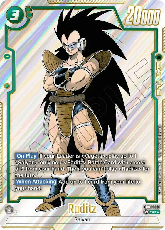 Raditz - SB01-026 (Alternate Art) #sb1-026 – Manga Booster 01