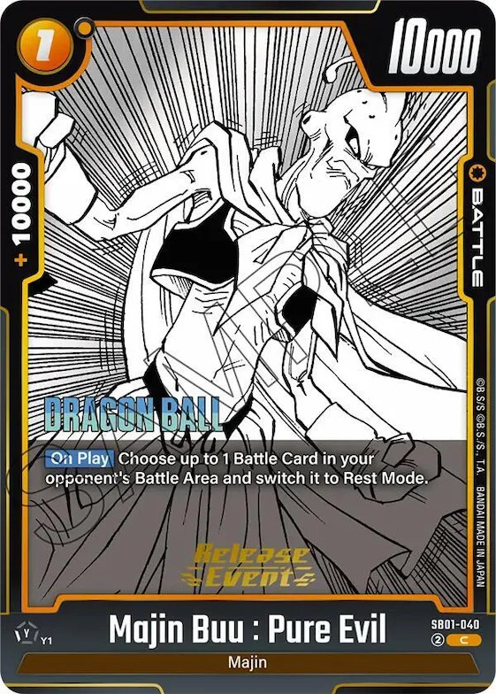 Majin Buu : Pure Evil - SB01-040 #sb1-040 – Manga Booster 01 Release Event Cards