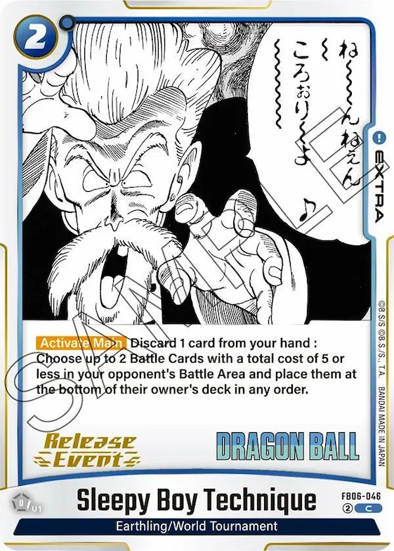 Sleepy Boy Technique #fb6-046 – Manga Booster 01 Release Event Cards