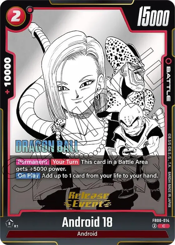 Android 18 - FB06-014 #fb6-014 – Manga Booster 01 Release Event Cards