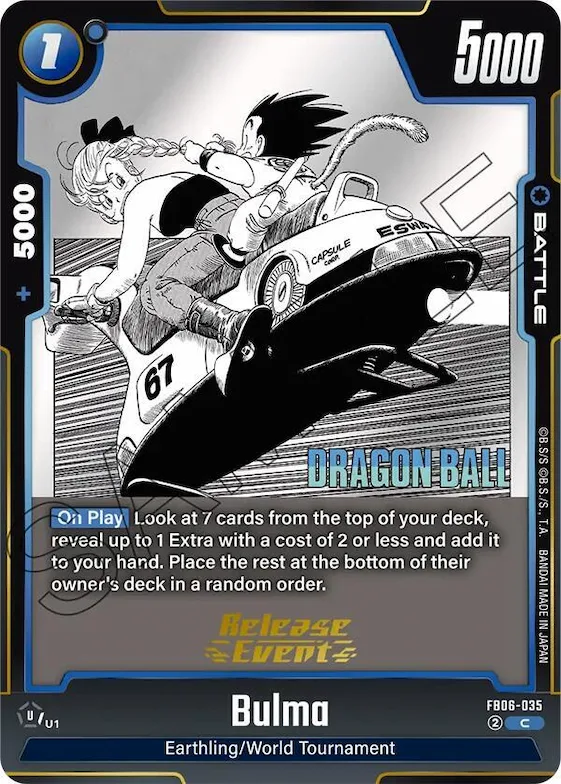 Bulma - FB06-035 #fb6-035 – Manga Booster 01 Release Event Cards