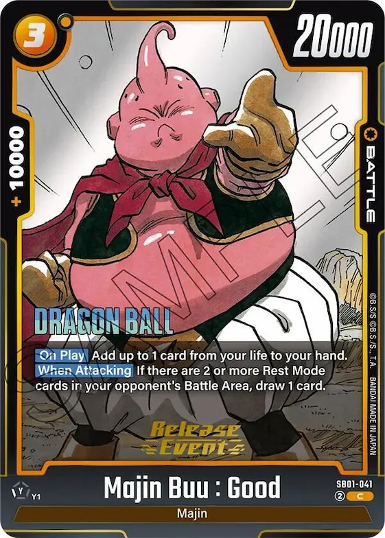 Majin Buu : Good - SB01-041 #sb1-041 – Manga Booster 01 Release Event Cards