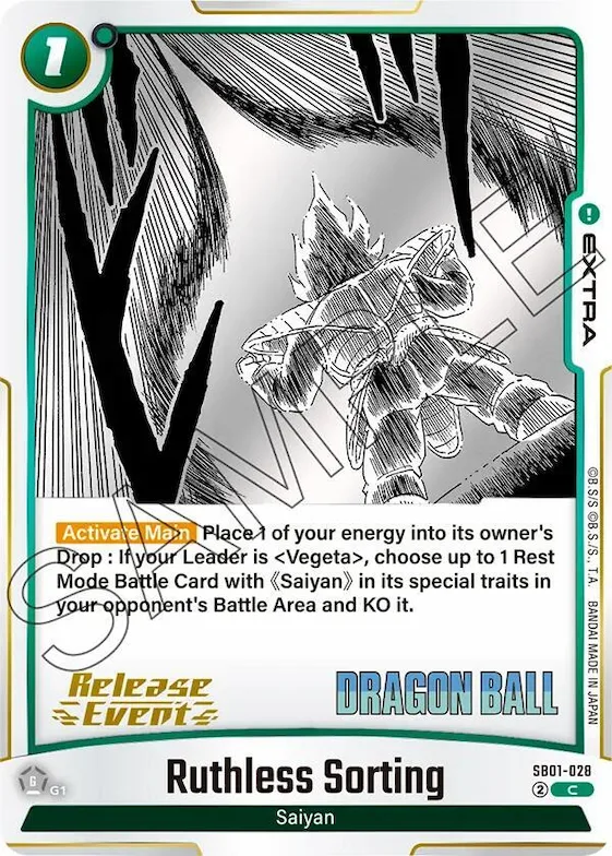 Ruthless Sorting #sb1-028 – Manga Booster 01 Release Event Cards