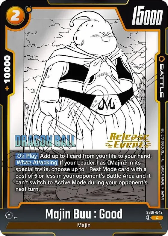 Majin Buu : Good - SB01-042 #sb1-042 – Manga Booster 01 Release Event Cards