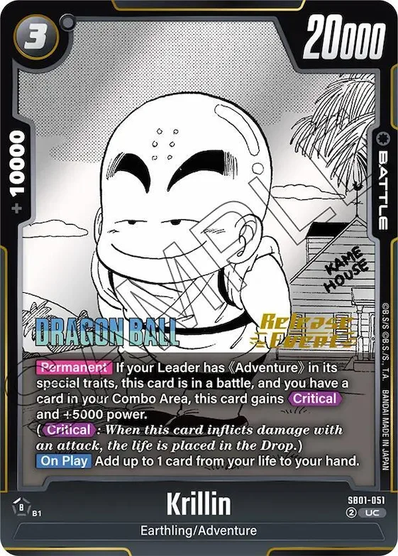 Krillin - SB01-051 #sb1-051 – Manga Booster 01 Release Event Cards
