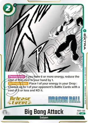 Big Bang Attack #fb1-103 – Manga Booster 01 Release Event Cards