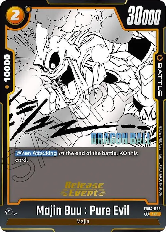 Majin Buu : Pure Evil - FB04-096 #fb4-096 – Manga Booster 01 Release Event Cards