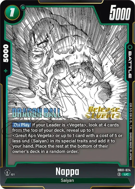 Nappa #sb1-024 – Manga Booster 01 Release Event Cards