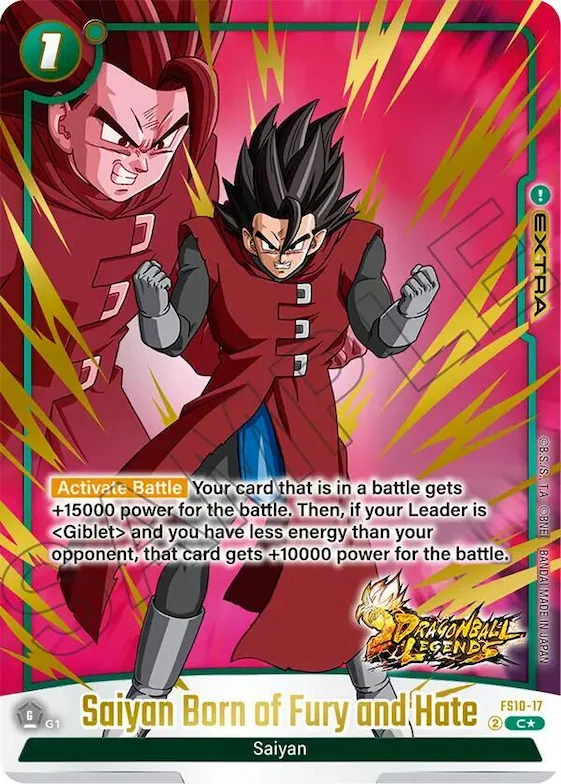 Saiyan Born of Fury and Hate (Bonus Pack Alternate Art) #fs10-17 – Starter Deck 10: Giblet