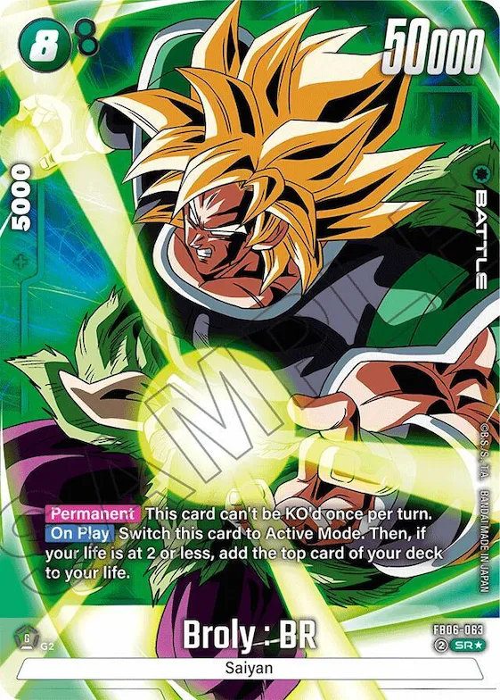 Broly : BR - FB06-063 (Alternate Art) #fb6-063 – Rivals Clash