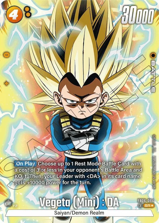 Vegeta (Mini) : DA - FB06-084 (Alternate Art) #fb6-084 – Rivals Clash