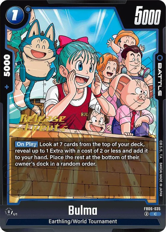 Bulma #fb6-035 – Rivals Clash Release Event Cards