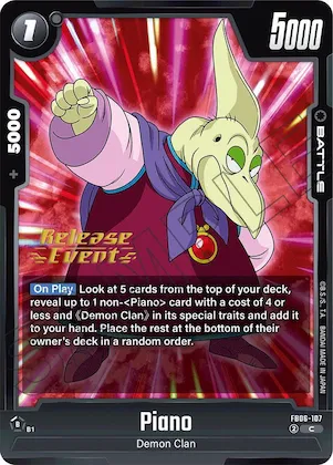 Piano - FB06-107 #fb6-107 – Rivals Clash Release Event Cards
