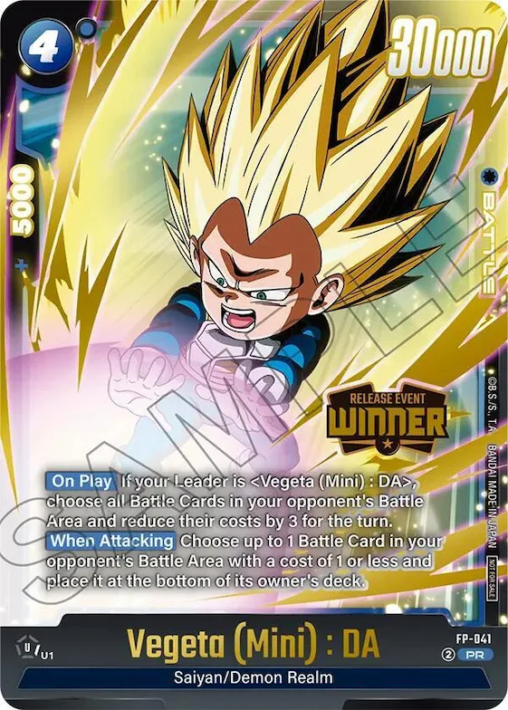 Vegeta (Mini) : DA - FP-041 (Release Event Winner) #fp-041 – Rivals Clash Release Event Cards