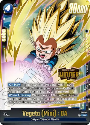 Vegeta (Mini) : DA - FP-041 (Release Event Winner) #fp-041 – Rivals Clash Release Event Cards