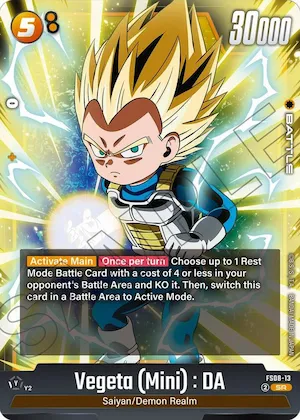 Vegeta (Mini) : DA - FS08-13 #fs8-13 – Starter Deck 8: Vegeta (Mini) Super Saiyan 3