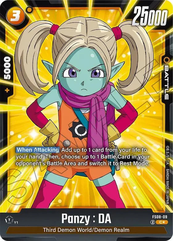 Panzy : DA (Bonus Pack Alternate Art) #fs8-09 – Starter Deck 8: Vegeta (Mini) Super Saiyan 3