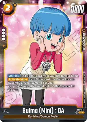 Bulma (Mini) : DA (Bonus Pack Alternate Art) #fs8-11 – Starter Deck 8: Vegeta (Mini) Super Saiyan 3