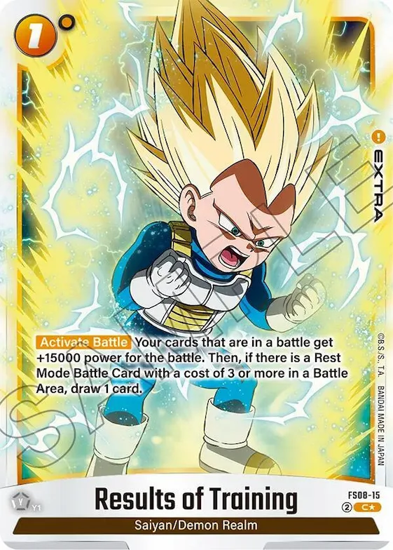 Results of Training (Bonus Pack Alternate Art) #fs8-15 – Starter Deck 8: Vegeta (Mini) Super Saiyan 3