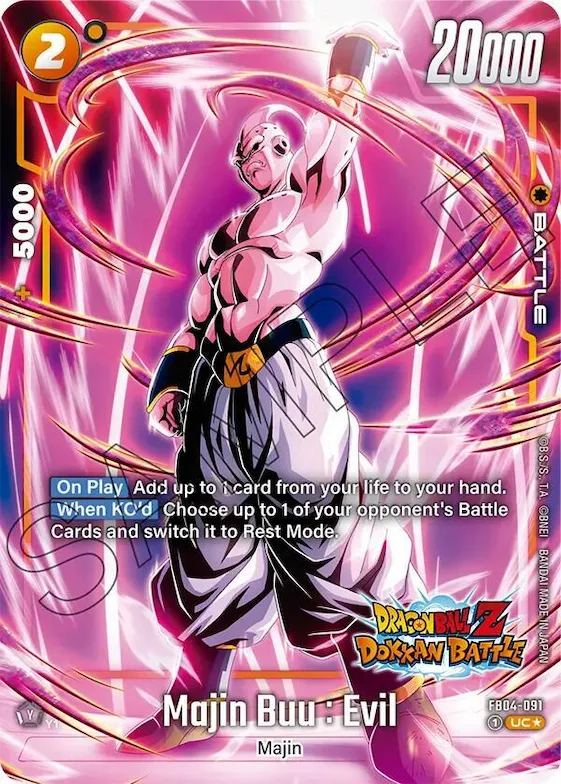 Majin Buu : Evil - FB04-091 (Dragon Ball Z Dokkan Battle Alternate Art) #fb4-091 – Ultra Limit Alternate Art Reprints