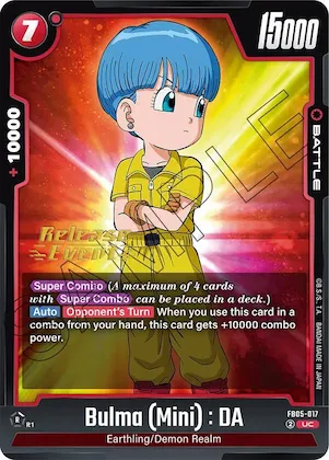 Bulma (Mini) : DA #fb5-017 – New Adventure Release Event Cards