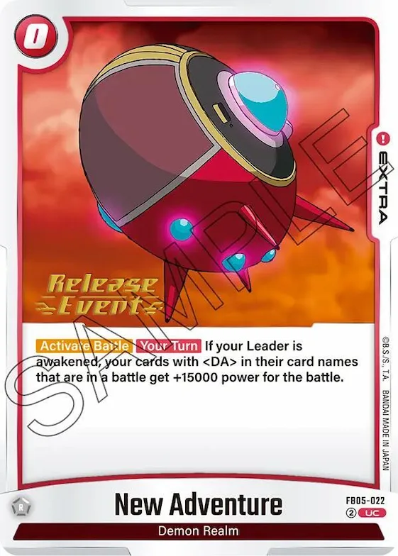 New Adventure #fb5-022 – New Adventure Release Event Cards
