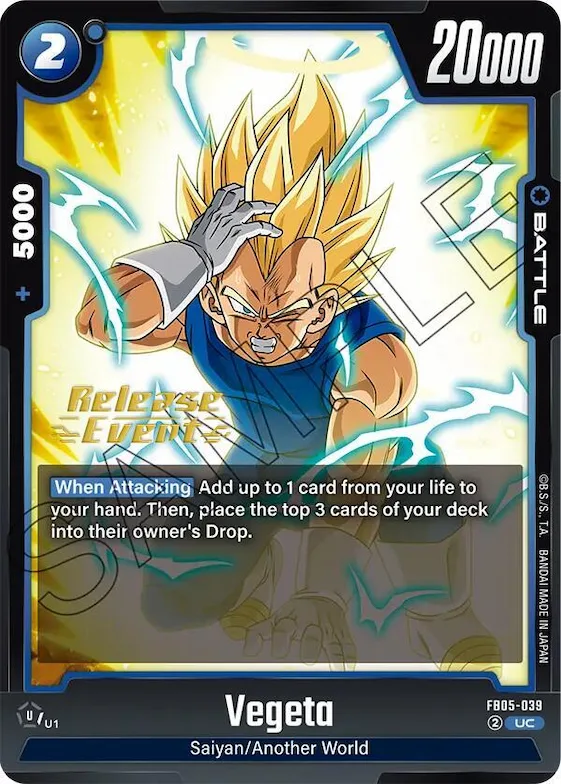 Vegeta - FB05-039 #fb5-039 – New Adventure Release Event Cards