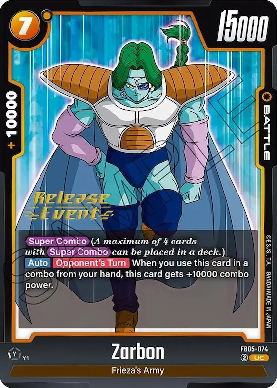 Zarbon #fb5-074 – New Adventure Release Event Cards