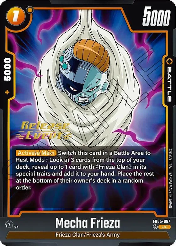 Mecha Frieza #fb5-087 – New Adventure Release Event Cards