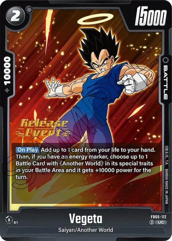 Vegeta - FB05-112 #fb5-112 – New Adventure Release Event Cards