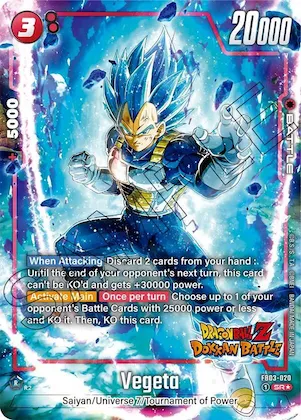 Vegeta - FB03-020 (Dragon Ball Z Dokkan Battle Alternate Art) #fb3-020 – Raging Roar Alternate Art Reprints