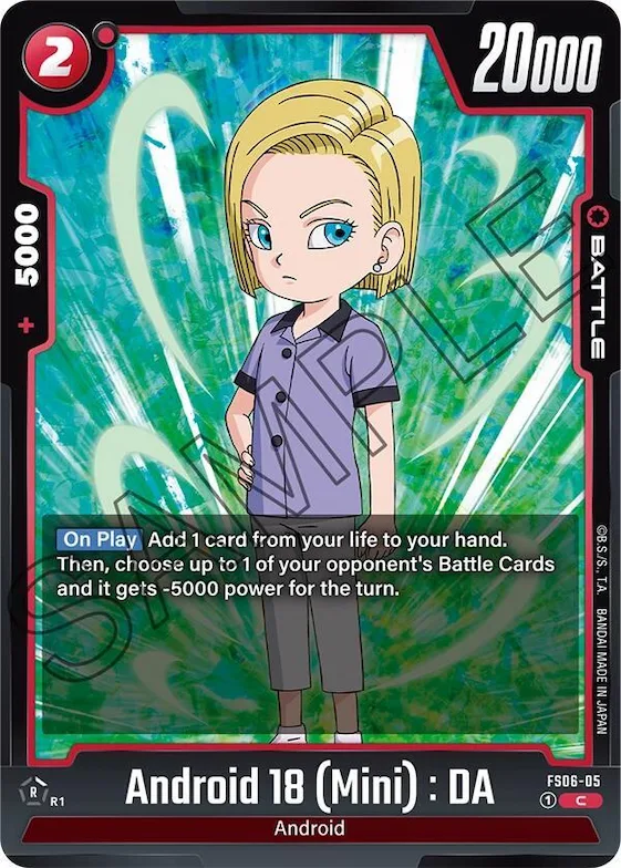 Android 18 (Mini) : DA #fs6-05 – Starter Deck 6: Son Goku (Mini)