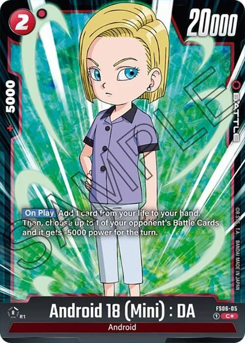 Android 18 (Mini) : DA (Bonus Pack Alternate Art) #fs6-05 – Starter Deck 6: Son Goku (Mini)