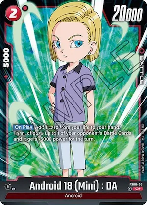 Android 18 (Mini) : DA (Bonus Pack Alternate Art) #fs6-05 – Starter Deck 6: Son Goku (Mini)