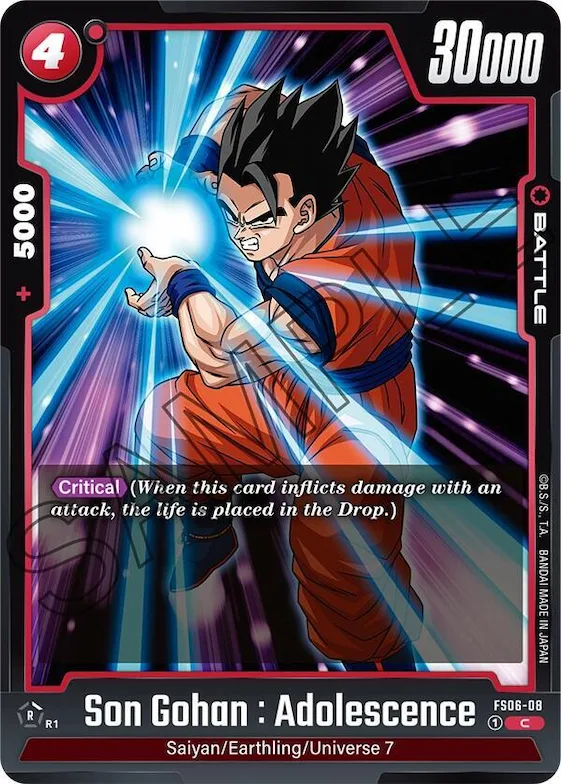 Son Gohan : Adolescence #fs6-08 – Starter Deck 6: Son Goku (Mini)