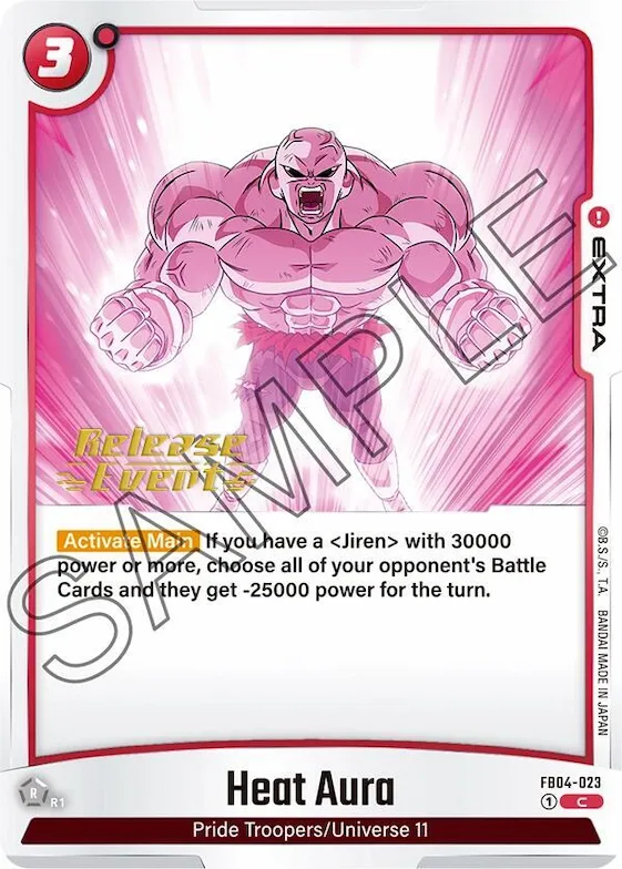 Heat Aura #fb4-023 – Ultra Limit Release Event Cards