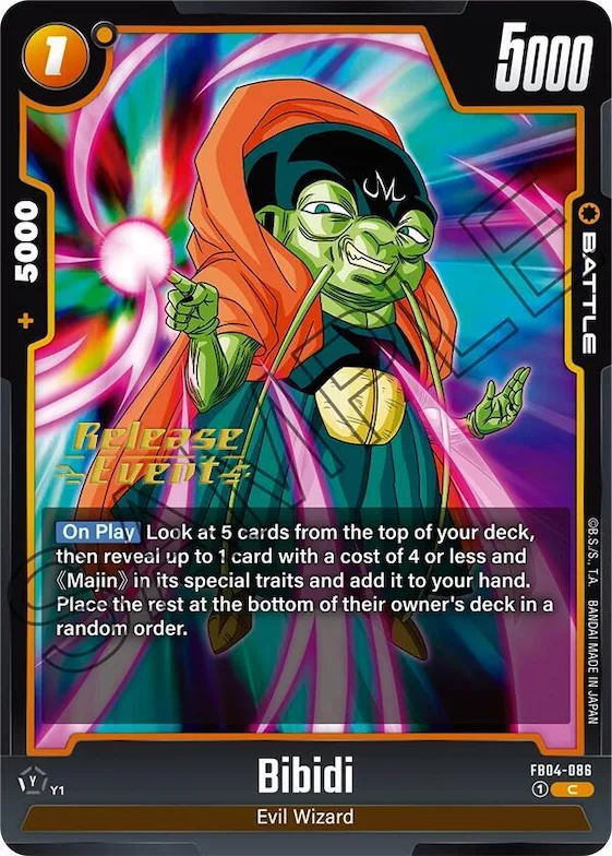 Bibidi #fb4-086 – Ultra Limit Release Event Cards