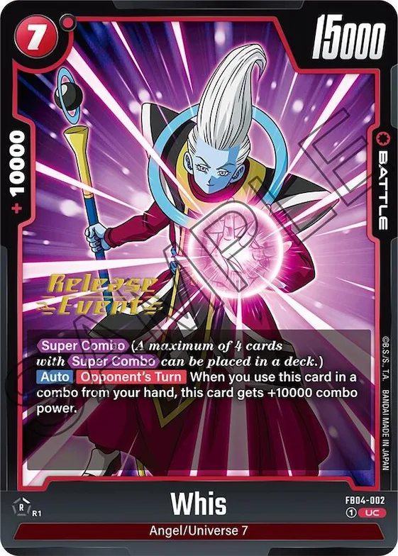 Whis #fb4-002 – Ultra Limit Release Event Cards