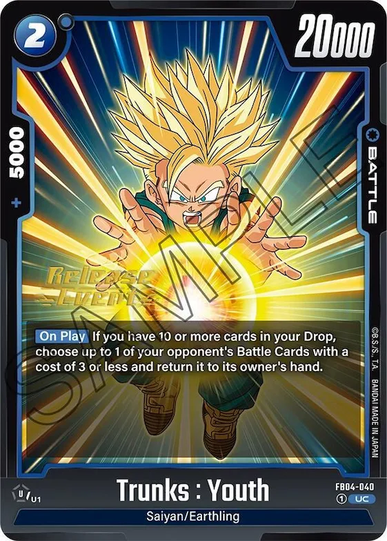 Trunks : Youth #fb4-040 – Ultra Limit Release Event Cards