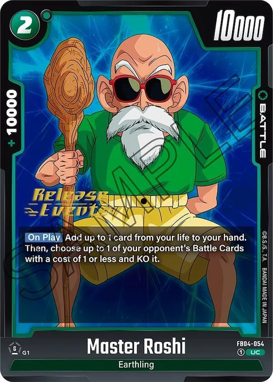 Master Roshi #fb4-054 – Ultra Limit Release Event Cards